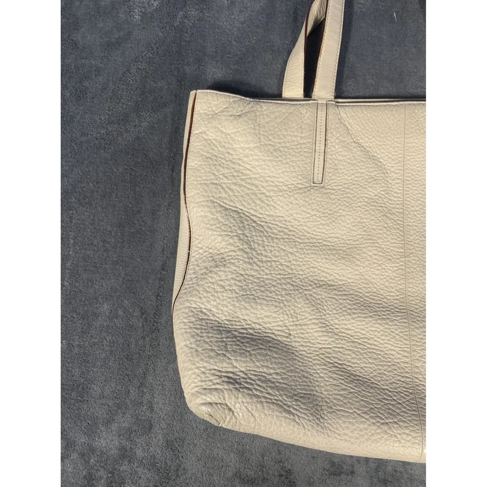 Kate Spade New York Westcott Large Tote Bag Cream Pebbled Leather Top Zip